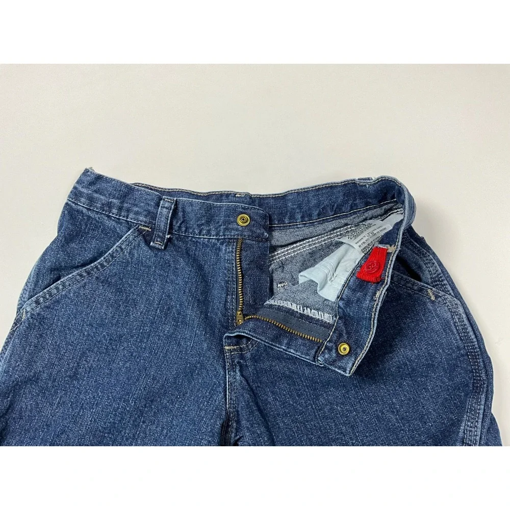 Vintage Wrangler Carpenter Jean Shorts Boys' Size 8 Husky‎ Blue Denim Baggy